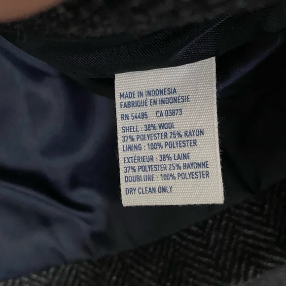 American Eagle Outfitters Wool Blend Blazer Jacket Size Small Black Gray - Picture 4 of 5